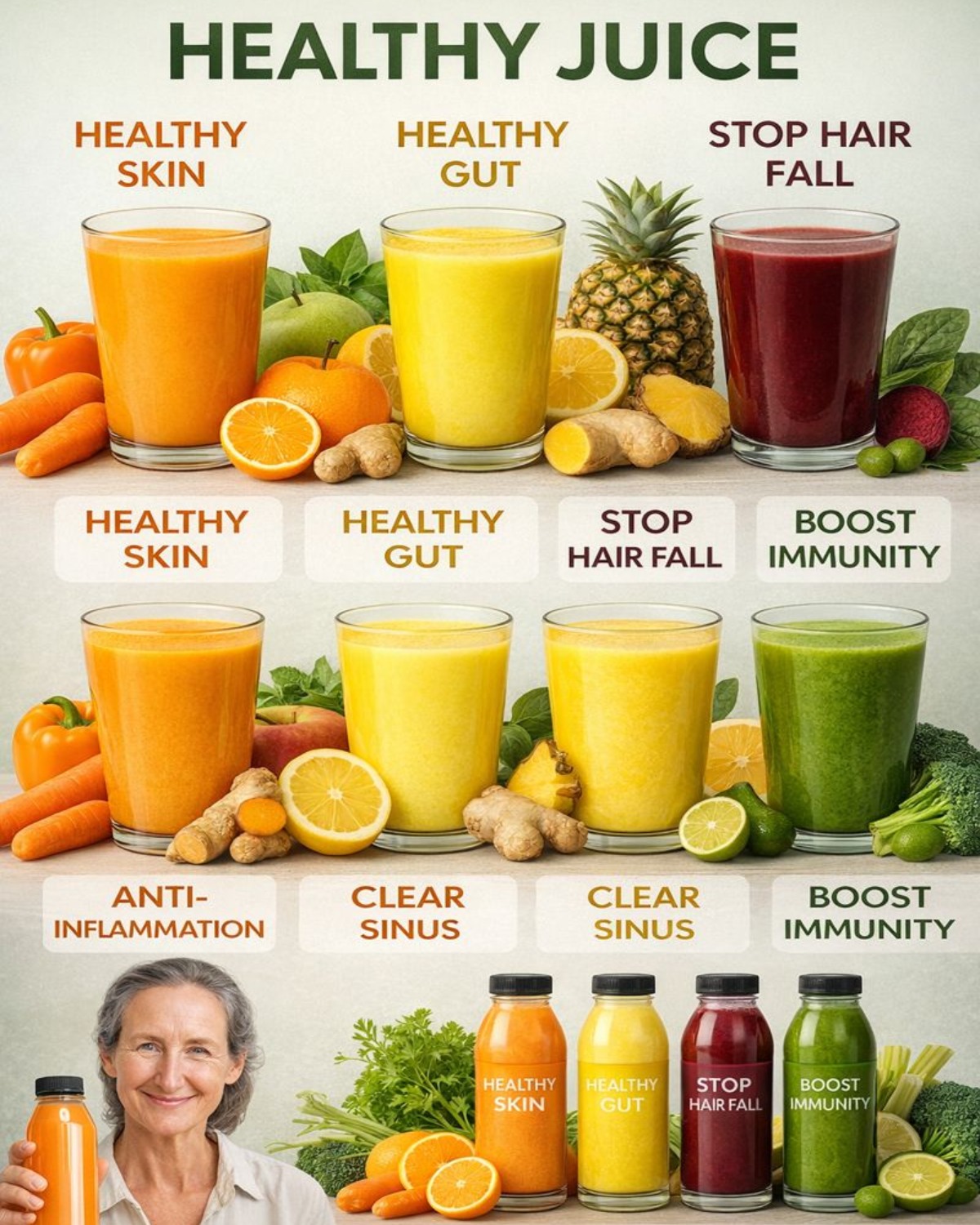 6 Healthy Juice Recipes for Glowing Skin, Gut Health, Immunity & More