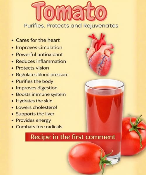 The wonderful tomato “Cleanses, protects and rejuvenates”. Details in the first comment section below 👇 Thank you!