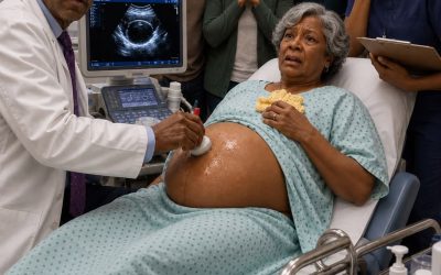At 66, she arrived at the gynecologist’s office claiming she was 9 months pregnant. The doctor turned on the ultrasound, looked at the screen… and the blood drained from his face.