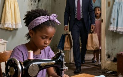 A Millionaire Came to Collect Rent—Until He Found a 10-Year-Old Girl Sewing to Survive and Uncovered the Truth Her Family Had Been Hiding