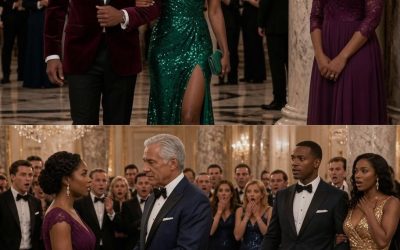 My husband hid me at the party for being embarrassed of my cheap dress… but his career crashed when the billionaire boss recognized my necklace and fell to his knees uncovering 1 30-year secretThe night Daniel Whitmore ordered his wife to hide in the darkest corner of the ballroom, Emily Carter was wearing a very simple dress.  It was navy blue, plain fabric, no designer label, with a tiny stitch near the hem she had repaired herself that afternoon while sitting at the kitchen table. The dress probably cost less than ten percent of what the wealthy women at the gala had spent on their shoes alone.  But it was clean.  Carefully pressed.  And to Emily, it carried the memory of the woman who had raised her.  Mrs. Rosa Bennett.  The kindhearted widow from South Dallas who sold tamales, sweet bread, and homemade hot chocolate from a tiny food cart after nobody else wanted an orphaned little girl found alone thirty years earlier.  Daniel glanced at Emily with visible irritation before tossing the keys of his imported black Aston Martin to the valet outside the historic Arlington Manor Hotel in downtown Dallas.  His expression carried the same cold embarrassment he always showed whenever Emily reminded him of where she came from.  “Please, Emily,” he muttered while adjusting his gold Rolex nervously. “Tonight is critical for my future. The board is here. Investors are here. Senators, CEOs… and most importantly, my boss.”  “I know,” she said softly, trying to smile. “That’s why I came. To support you.”  Daniel let out a humorless laugh.  “You don’t understand. That dress…” He lowered his voice. “You look like catering staff.”  The words landed like ice water down her spine.It wasn’t the first time.  When they met, Emily worked filing paperwork at a nonprofit health clinic in Oak Cliff. Daniel had arrived for a public donation event. He was charming then—attentive, warm, saying he was tired of fake wealthy women and loved Emily’s simplicity.  She believed him.  But after the wedding, the insults slowly began.  “Talk less at dinners.”  “Don’t mention growing up poor.”  “That accent makes people uncomfortable.”  And tonight, beneath the glowing chandeliers of the grand ballroom, he finally said the cruelest thing of all.  “Stay near the kitchen or the restrooms,” he whispered sharply. “Do not introduce yourself as my wife tonight. If anyone asks, tell them you work for the event.”  Emily stood frozen.  Around her neck hung an old silver necklace she instinctively clutched whenever she felt small. It was shaped like half a sun, handcrafted decades earlier.  Mrs. Rosa had given it to her before dying.  “You were found after a terrible fire thirty years ago,” she had confessed weakly from her hospital bed. “You had a burn scar on your collarbone… and this necklace clutched in your tiny hand.”  Those were the only clues Emily had ever had about her past.  Inside the ballroom, Daniel transformed into the perfect executive.  He smiled.  Shook hands.  Laughed loudly with men worth billions.  Emily obeyed quietly, standing near the dessert table while pretending not to notice her husband avoiding eye contact with her entirely.  Then suddenly, the entire room fell silent.  The Whitmore Corporation’s owner had arrived.  Richard Kensington.  The seventy-two-year-old billionaire telecommunications titan whose approval could build careers—or destroy them overnight.  Richard entered with commanding authority beside his older sister, Eleanor Kensington. Security guards followed several steps behind them.  Daniel nearly tripped rushing over.  “Mr. Kensington,” he said breathlessly. “What an incredible honor.”  Richard shook his hand without warmth.  “I was told you brought your wife tonight.”  Daniel visibly stiffened.  “Yes, sir. She’s… around somewhere. She’s shy. Not used to this world.”  With an irritated gesture, he motioned Emily forward.  She approached slowly, shoulders straight despite the humiliation burning inside her.  “Emily, this is Mr. Kensington,” Daniel said quickly. “Emily is… helping with the event.”  Emily extended her hand politely.  Richard never took it.  Instead, his eyes locked onto the necklace around her throat.  The color drained from his face instantly.  Beside him, Eleanor gasped and covered her mouth with both hands.  Daniel laughed nervously.  “Oh, ignore that old thing,” he said, grabbing Emily’s arm roughly. “I keep telling her not to wear flea-market junk to formal events. Go stand back in the corner, Emily. You’re embarrassing me.”  No one in the ballroom could have imagined the disaster about to explode.  Richard Kensington’s voice thundered through the room.  “Take your hands off her. Now.”  The ballroom went dead silent.  Daniel released Emily immediately.  “Sir, I—”  Richard ignored him completely.  Slowly, the billionaire stepped closer to Emily. His eyes glistened with tears.  “That necklace…” he whispered shakily. “Where did you get it?”  Emily swallowed hard.  “It belonged to the woman who raised me,” she answered carefully. “She found me after a car fire thirty years ago near Fort Worth. I had a fever, a burn scar, and this necklace.”  Eleanor let out a broken sob.  With trembling fingers, she pulled a gold chain from beneath her blouse.  Hanging from it was the other half of the exact same silver sun.  The two pieces matched perfectly.  Gasps rippled through the ballroom.  Daniel forced out another nervous laugh.  “Sir, with all respect, you can buy similar necklaces anywhere—”  “Shut up,” Eleanor snapped.  Then she turned the necklace over carefully.  “There’s an inscription on the back.”  Richard’s hands shook violently as Emily allowed him to examine it.  Faded by time, but still visible, were the engraved initials:  E.K. — My light always returns.  Richard closed his eyes.  Then the most powerful man in the room dropped to his knees before the woman in the cheap blue dress.  “Elizabeth,” he choked out through tears. “My daughter… my little Elizabeth.”  The ballroom erupted into stunned whispers.  Emily felt the floor disappear beneath her.  For thirty years, she had lived with a hole inside her life no answer could fill.  Now suddenly, the impossible stood in front of her crying.  Eleanor could barely speak.  “The accident…” she sobbed. “We were told nobody survived. We buried an empty coffin and mourned you for thirty years.”  Richard looked at Emily like he was terrified she might vanish again.  “I spent ten years searching for you,” he whispered. “Private investigators. Police. Hospitals. I never stopped hoping.”  Daniel’s entire expression changed instantly.  The humiliation vanished.  Greed replaced it.  “Baby!” he exclaimed suddenly, trying to wrap an arm around Emily’s waist. “I always knew there was something extraordinary about you! Mr. Kensington, I swear I treated her like a queen all these years.”  Emily stepped away from him in disgust.  “Don’t touch me.”  Daniel blinked rapidly.  “Emily, sweetheart, emotions are running high—”  “No,” she interrupted coldly. “For the first time in five years, I see clearly.”  The room was completely silent now.  “You told me an hour ago to hide near the bathrooms because you were ashamed of me,” she continued. “You spent years mocking the woman who fed me when I had nothing. You treated my past like something dirty.”  Daniel’s face turned pale.  “But now that I’m your boss’s daughter, suddenly I’m worthy?”  Investors nearby exchanged disgusted looks.  “Emily, don’t do this publicly—”  “You love status,” she said sharply. “Not me.”  Richard Kensington slowly rose to his feet.  When he turned toward Daniel, his face had become pure ice.  “You are fired effective immediately,” he said quietly. “And if you’re smart, you’ll disappear from my sight before I decide to ruin the rest of your life too.”  Daniel looked like he might collapse.  That night, Emily left through the front entrance of the hotel beside her biological father.  Not hidden.  Not ashamed.  And not alone anymore.  Months later, DNA tests confirmed everything.  Investigators uncovered a horrifying truth: the car crash thirty years earlier had not been accidental. A business rival had sabotaged the vehicle, and amid the chaos, Emily had disappeared into the public hospital system unnoticed.  Her adoptive mother had saved her life.  The divorce from Daniel took less than three weeks.  Emily didn’t ask for money.  She didn’t need revenge.  Daniel’s reputation destroyed itself. No major company in Texas wanted to hire the man who publicly humiliated the missing heiress of the Kensington empire.  Six months later, Emily stood beside Richard at Mrs. Rosa Bennett’s grave in South Dallas.  Richard placed white roses gently against the headstone.  “Thank you,” he whispered emotionally. “For loving my daughter when I couldn’t.”  Emily wore the same navy-blue dress from the gala.  And around her neck, the silver sun necklace was finally whole again.  Weeks later, she launched the Rosa Bennett Foundation, an organization helping women escape financial and emotional abuse.  At the grand opening, surrounded by hundreds of guests and reporters, Emily wore no diamonds.  Only the restored silver necklace.  When she stepped to the microphone, the room fell silent.  “For years,” she said calmly, “someone tried to convince me that my worth depended on money, status, and where I came from.”  Her voice never shook.  “He told me to hide because he was embarrassed by my clothes and my roots. But I learned something important: dignity isn’t inherited through a last name. It isn’t bought with wealth. And it cannot be destroyed by humiliation.”  Many people in the crowd were crying now.  Emily smiled softly.  “Sometimes life allows people to break you publicly… only so the world can witness how powerfully you rise afterward.”  As she stepped away from the stage, a woman in worn-out clothes approached her with tears streaming down her face.  “Because of your story,” the woman whispered, “I finally found the courage to leave my husband.”  Emily hugged her tightly.