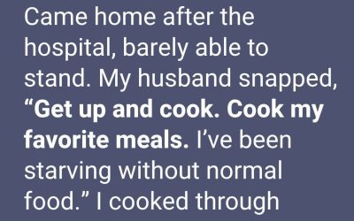 Just Days After My C-Section My Husband Expected Me to Cook